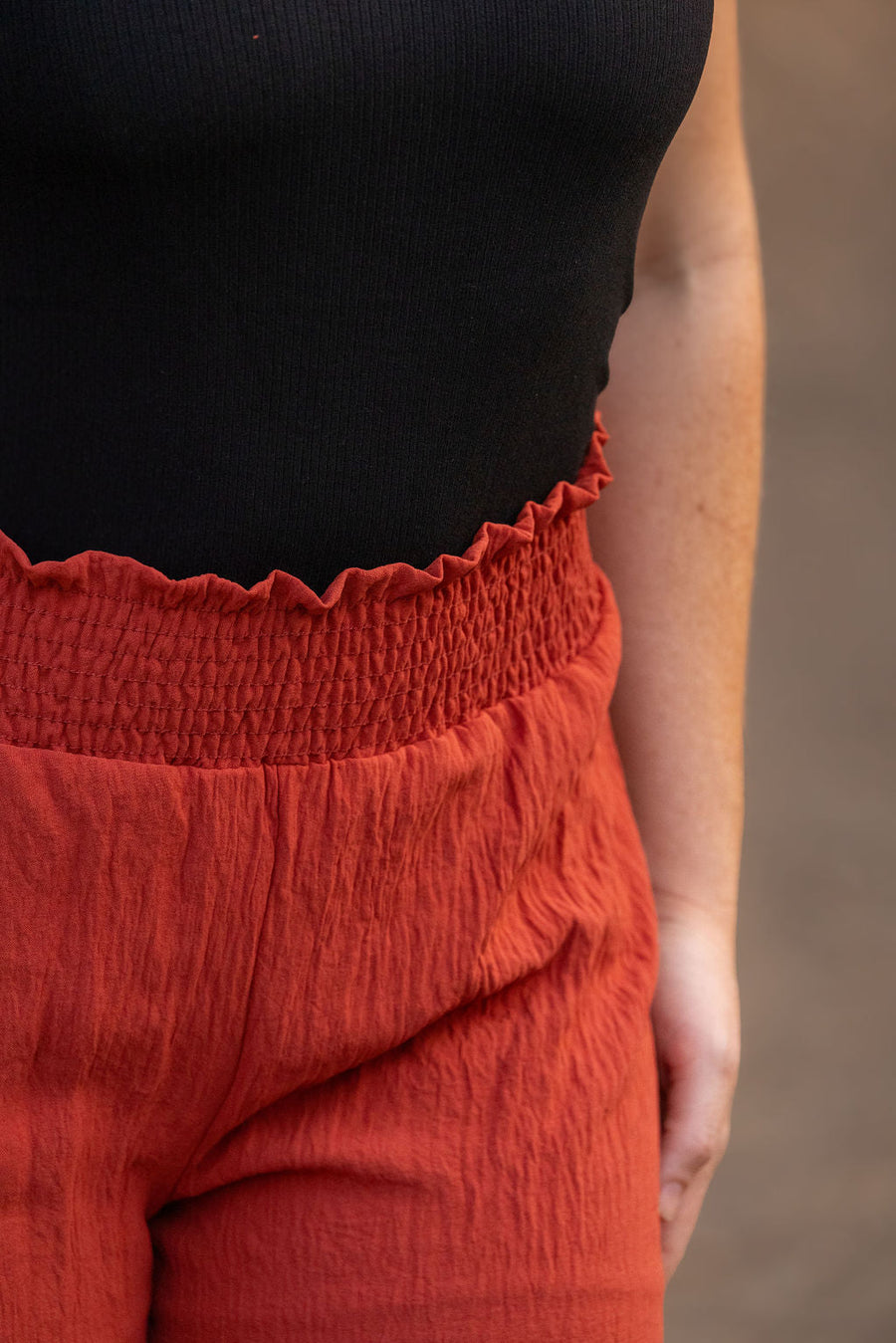 WAREHOUSE Presley Palazzo Pants - Brick