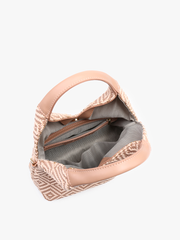 Cecily Striped Woven Hobo w/ Dual Handles