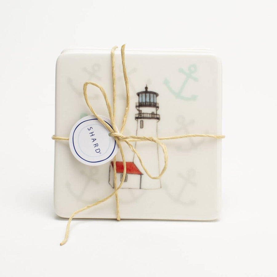 Lighthouse 4 Piece Coaster Set