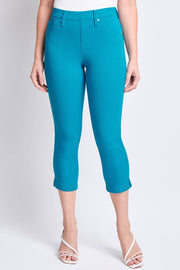 Hyperstretch Pull On Capri: Blue Diamond