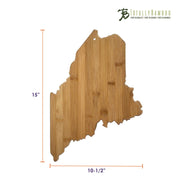 Maine State-Shaped Bamboo Serving & Cutting Board