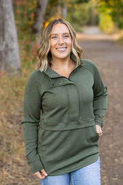 WAREHOUSE Mia Scuba Halfzip - Olive