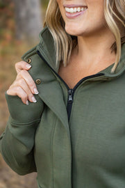 WAREHOUSE Mia Scuba Halfzip - Olive