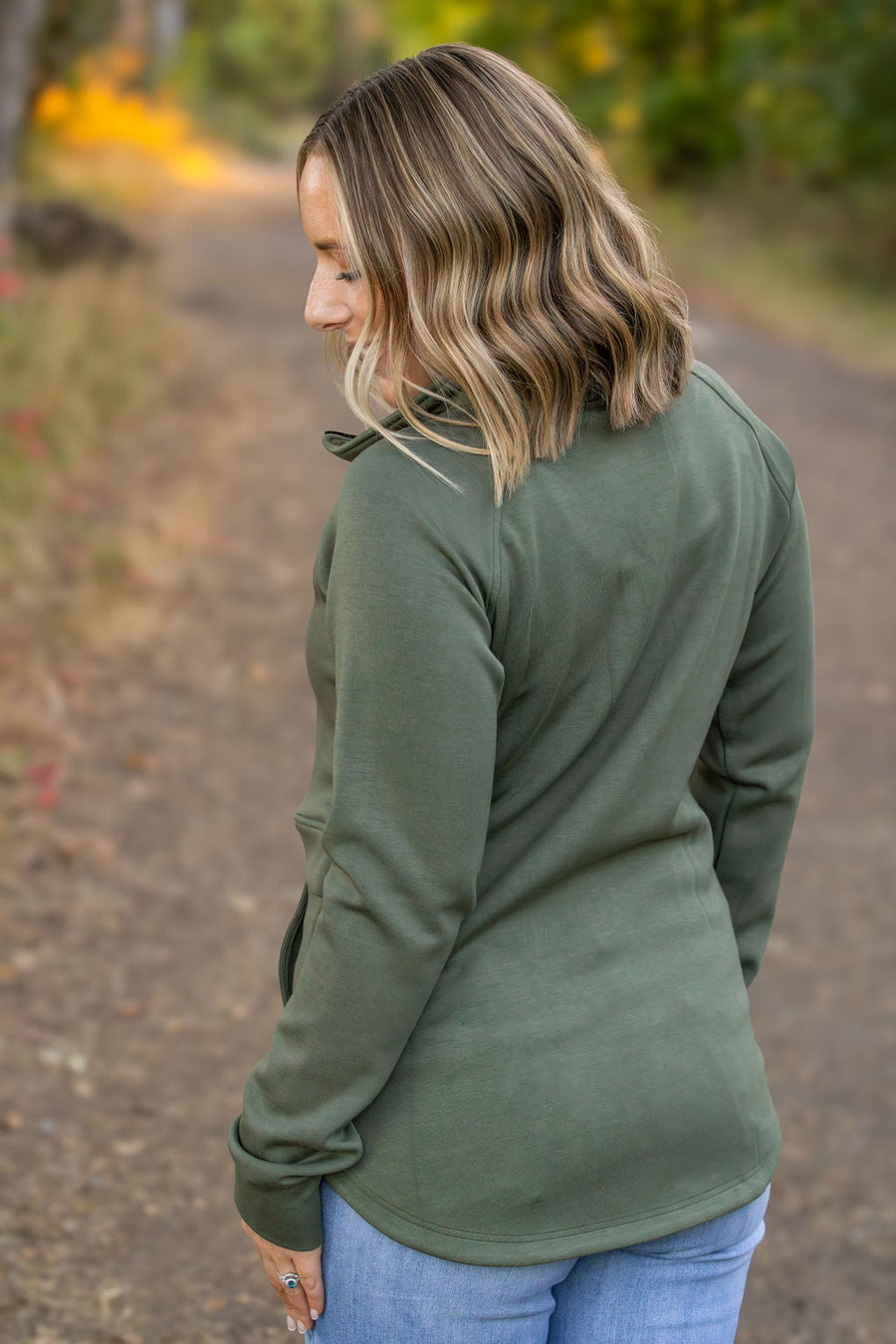 WAREHOUSE Mia Scuba Halfzip - Olive