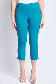 Hyperstretch Pull On Capri: Blue Diamond