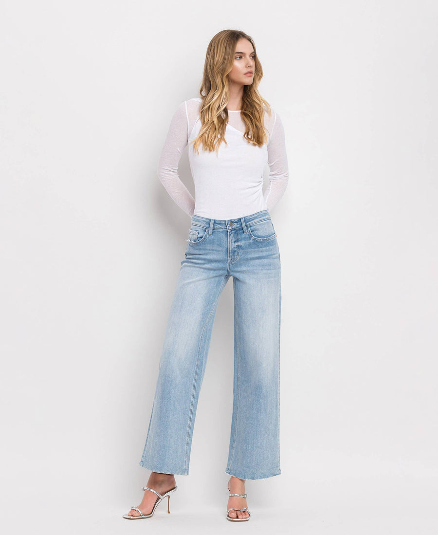 Olivia- Wide Leg High Rise Summer Wash