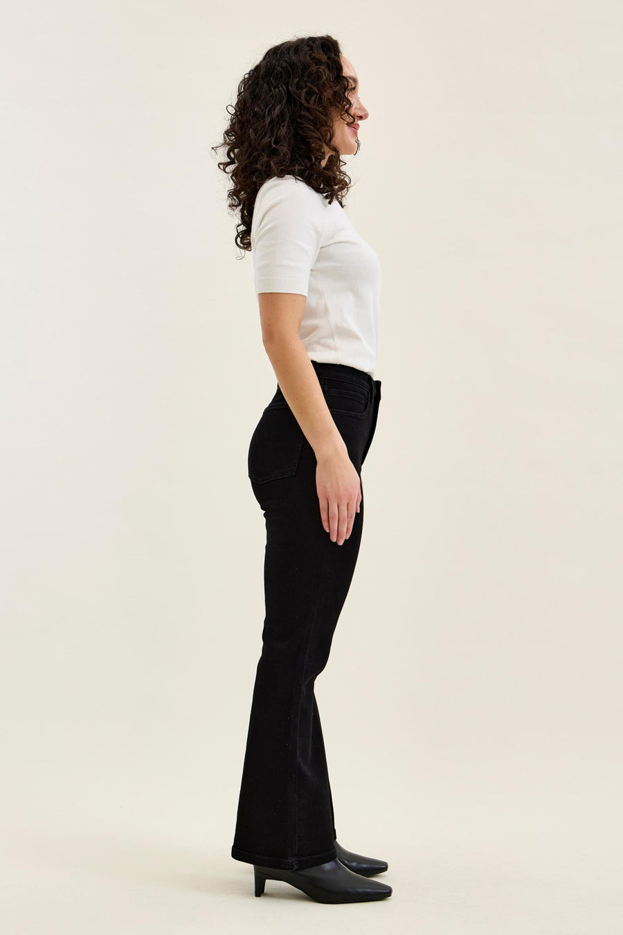 Petite Length Tummy Control Bootcut- Jet Black