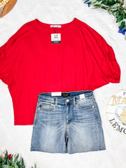 WAREHOUSE Darcy Dolman Top - Red