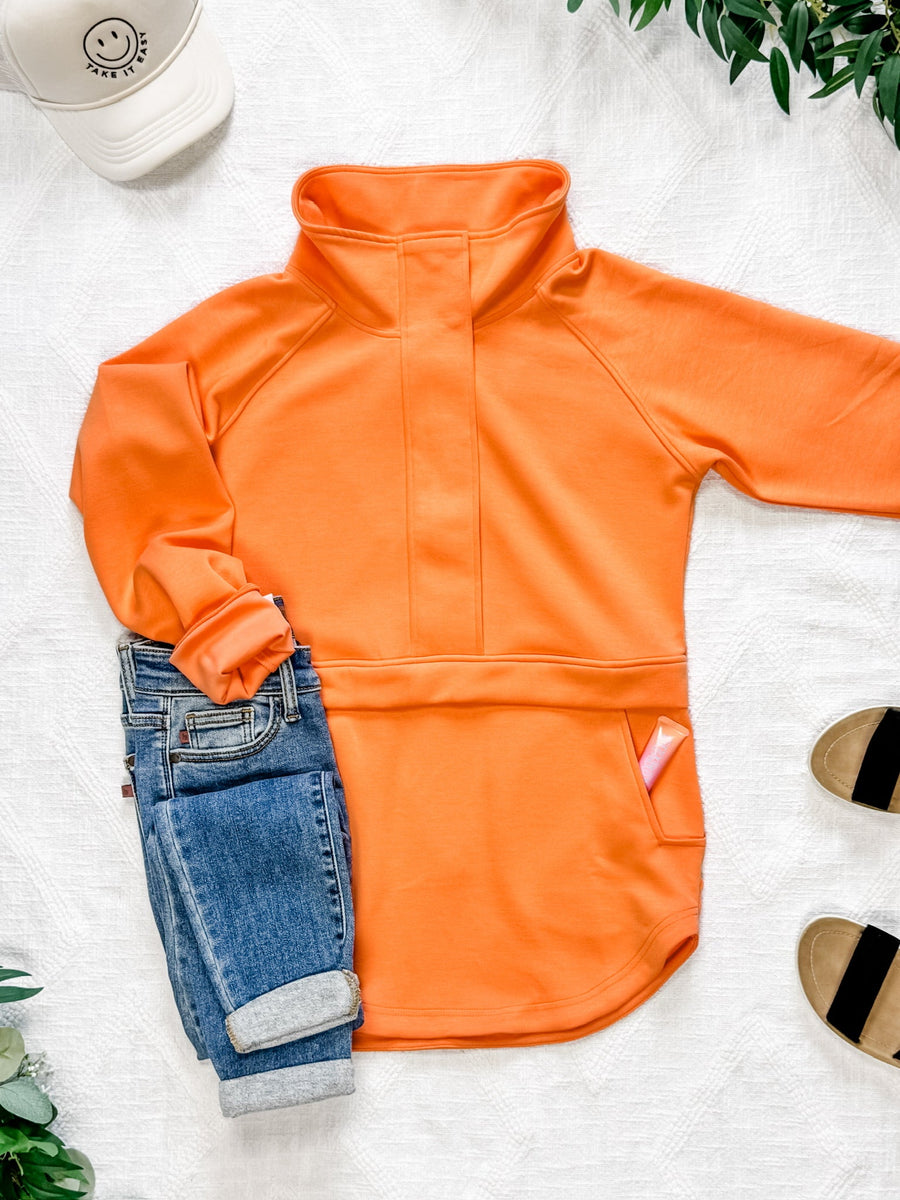 WAREHOUSE Mia Scuba Halfzip - Dreamsicle