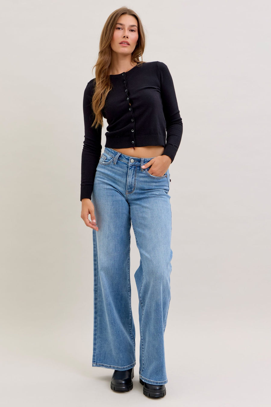 Midrise Retro Wide Leg