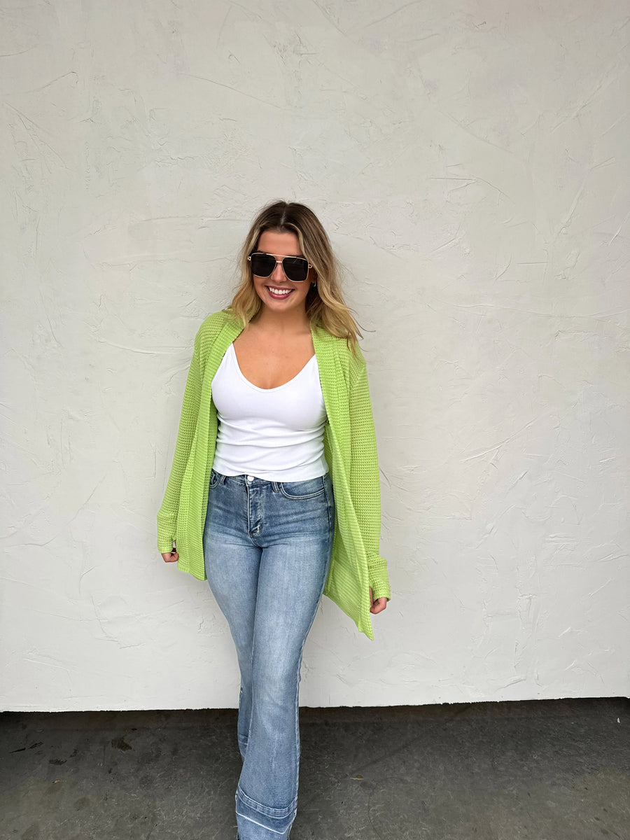 Lola Cardigan- Lime