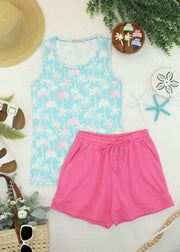 WAREHOUSE ONLY Ava Tank - Aqua Palm FINAL SALE