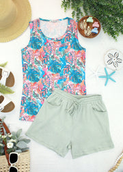 WAREHOUSE ONLY Candice Crinkle Shorts - Light Green FINAL SALE