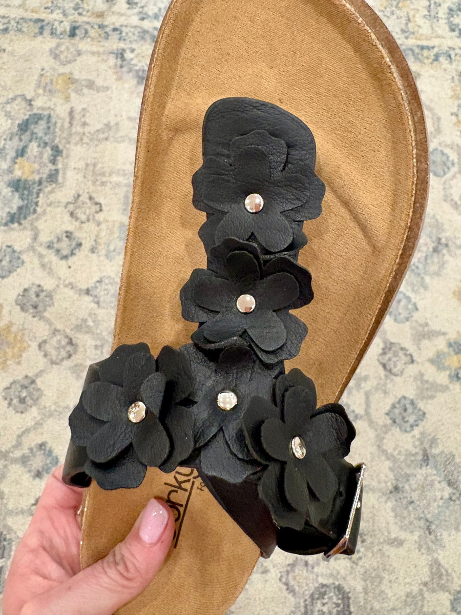 Bless Her Heart Sandal- Black