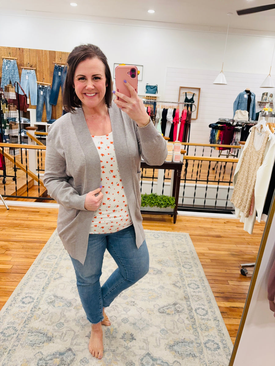 High Pocket Cardigan - Grey