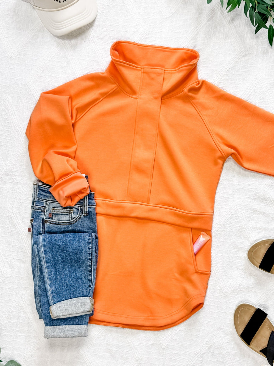 WAREHOUSE Mia Scuba Halfzip - Dreamsicle