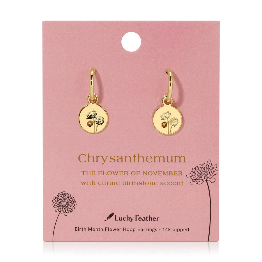 Birth Month Flower Earrings