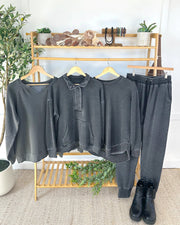 WAREHOUSE ONLY Vintage Wash Pullover - Black