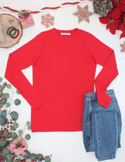 WAREHOUSE ONLY Blair Long Sleeve Top - Red