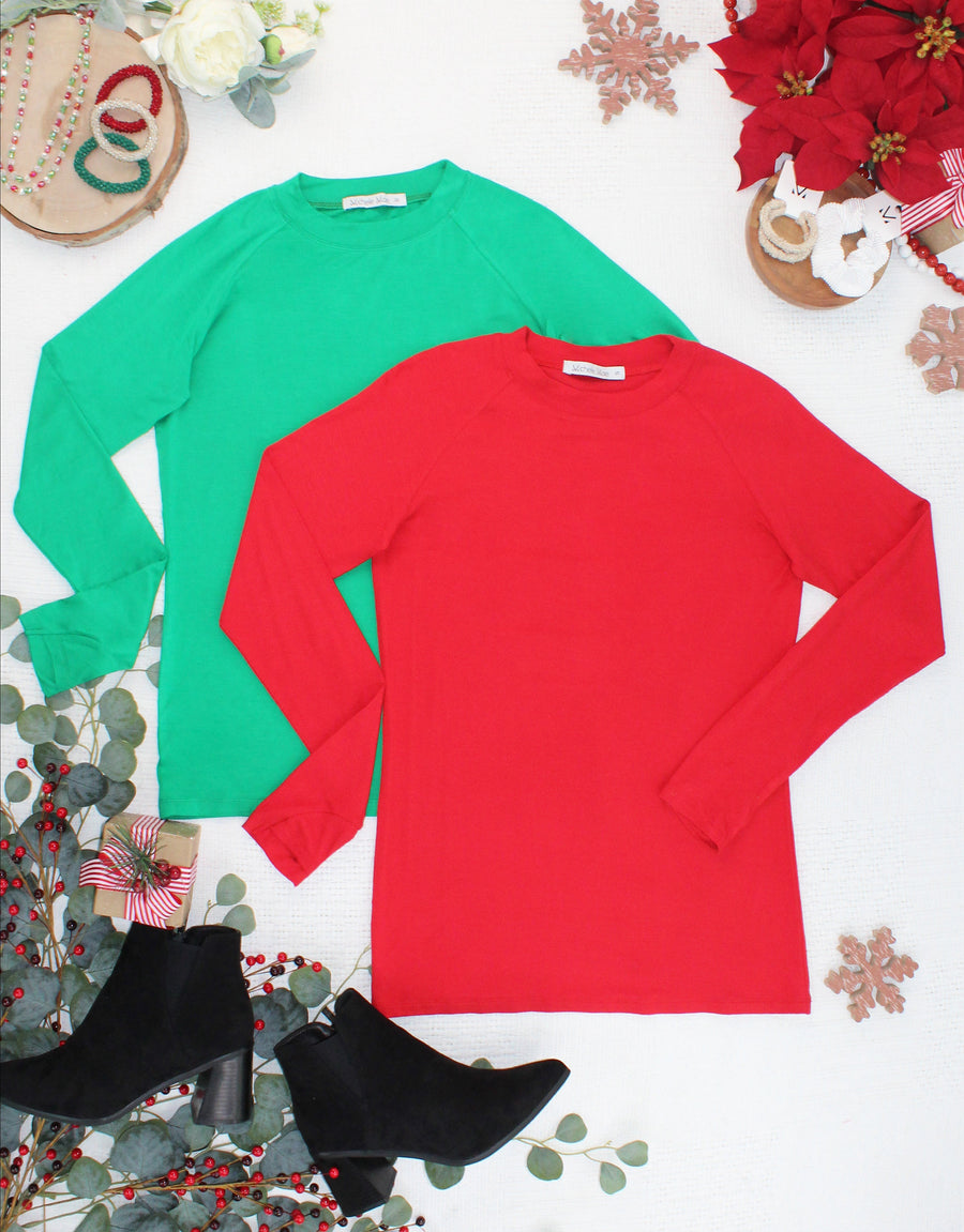 WAREHOUSE ONLY Blair Long Sleeve Top - Green