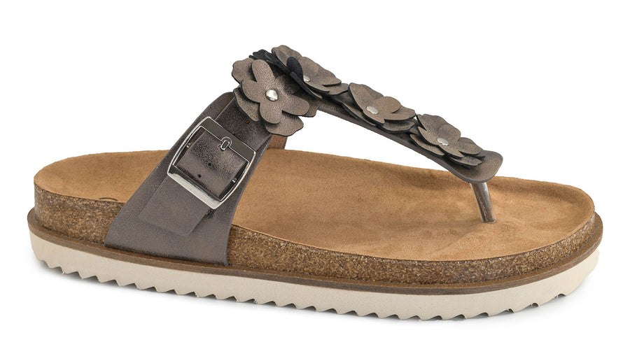 Bless Her Heart Sandal- Pewter