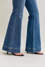 Double Button Flare Tummy Control