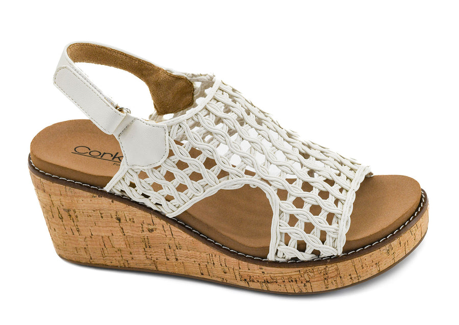Carley Wedge- Ivory Woven