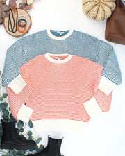 WAREHOUSE ONLY Charlotte Sweater - Orange and Ivory