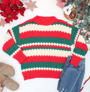 WAREHOUSE ONLY Christmas Stripes Sweater