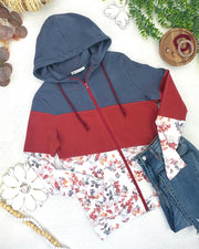 WAREHOUSE ONLY Colorblock Fullzip - Autumn Watercolor Mix