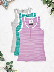 WAREHOUSE Shiloh Button Snap Tank - Purple