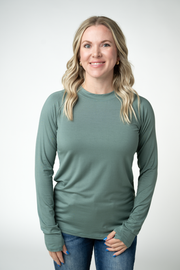 WAREHOUSE ONLY Blair Long Sleeve Top - Dusty Jade