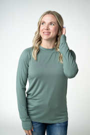 WAREHOUSE ONLY Blair Long Sleeve Top - Dusty Jade