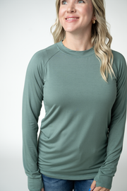 WAREHOUSE ONLY Blair Long Sleeve Top - Dusty Jade