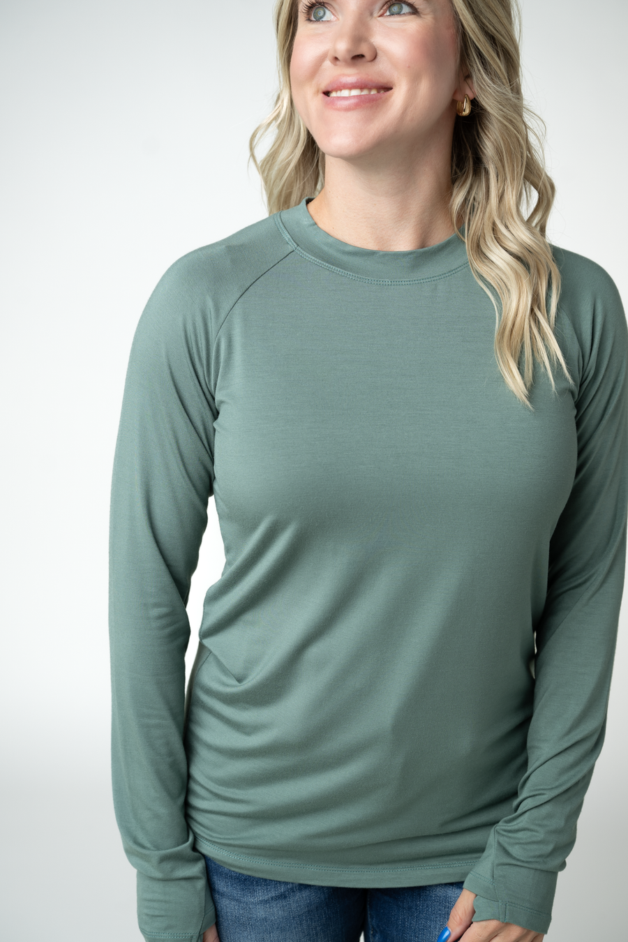 WAREHOUSE ONLY Blair Long Sleeve Top - Dusty Jade