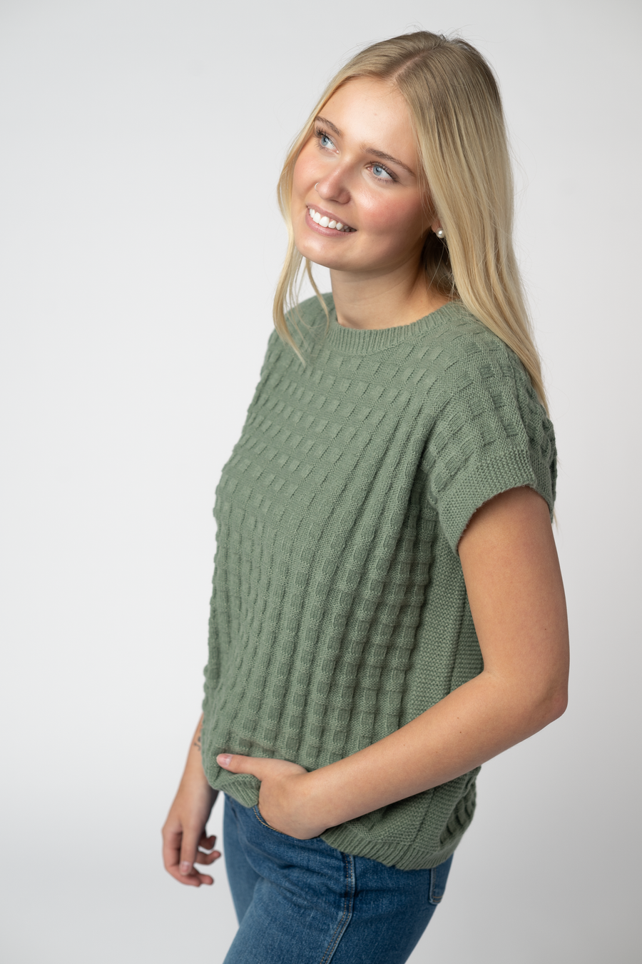 WAREHOUSE ONLY Kelly Knitted Top - Sage