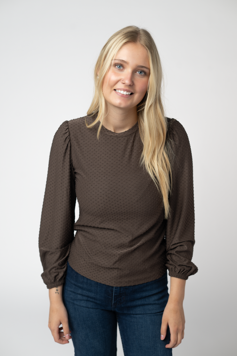 WAREHOUSE ONLY Miranda Dot Top - Brown