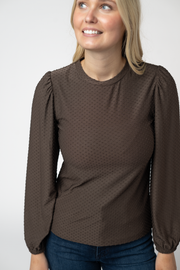 WAREHOUSE ONLY Miranda Dot Top - Brown