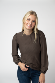 WAREHOUSE ONLY Miranda Dot Top - Brown