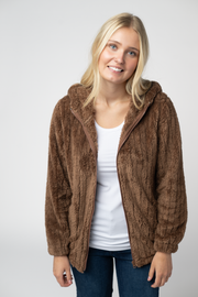 WAREHOUSE ONLY Cozy Sherpa Fullzip - Mocha