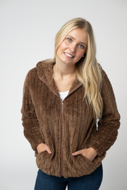 WAREHOUSE ONLY Cozy Sherpa Fullzip - Mocha