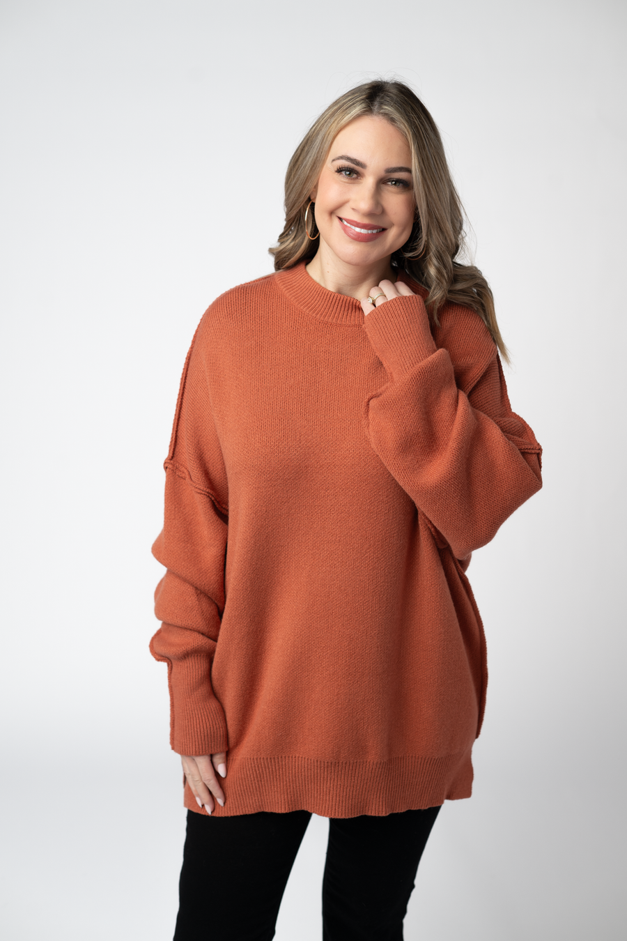 WAREHOUSE ONLY Aurora Cozy Sweater - Pumpkin Spice