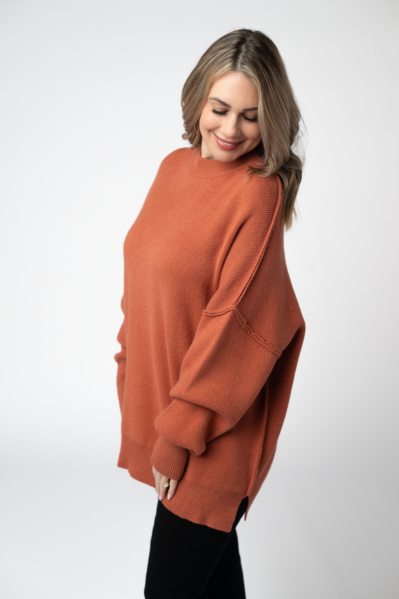 WAREHOUSE ONLY Aurora Cozy Sweater - Pumpkin Spice