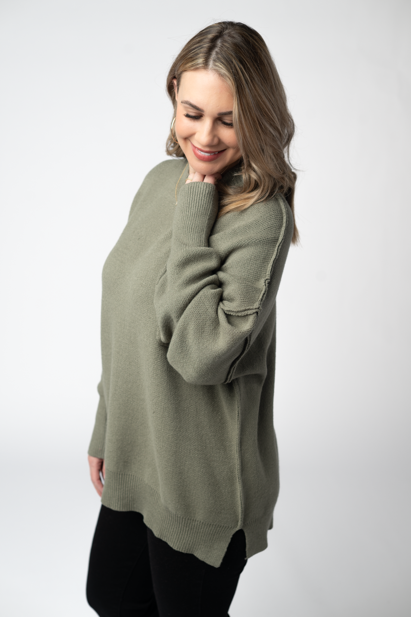 WAREHOUSE ONLY Aurora Cozy Sweater - Light Olive