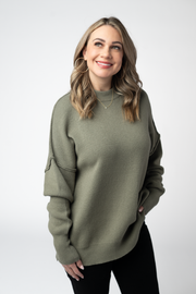 WAREHOUSE ONLY Aurora Cozy Sweater - Light Olive