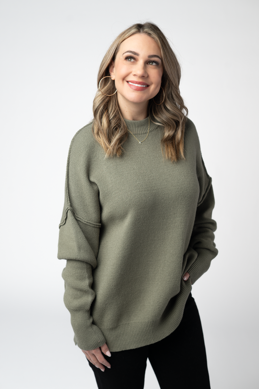 WAREHOUSE ONLY Aurora Cozy Sweater - Light Olive