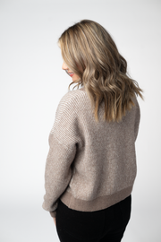 WAREHOUSE ONLY Josie Cozy Crew Sweater - Mocha