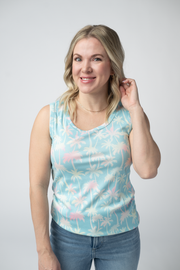 WAREHOUSE ONLY Ava Tank - Aqua Palm FINAL SALE