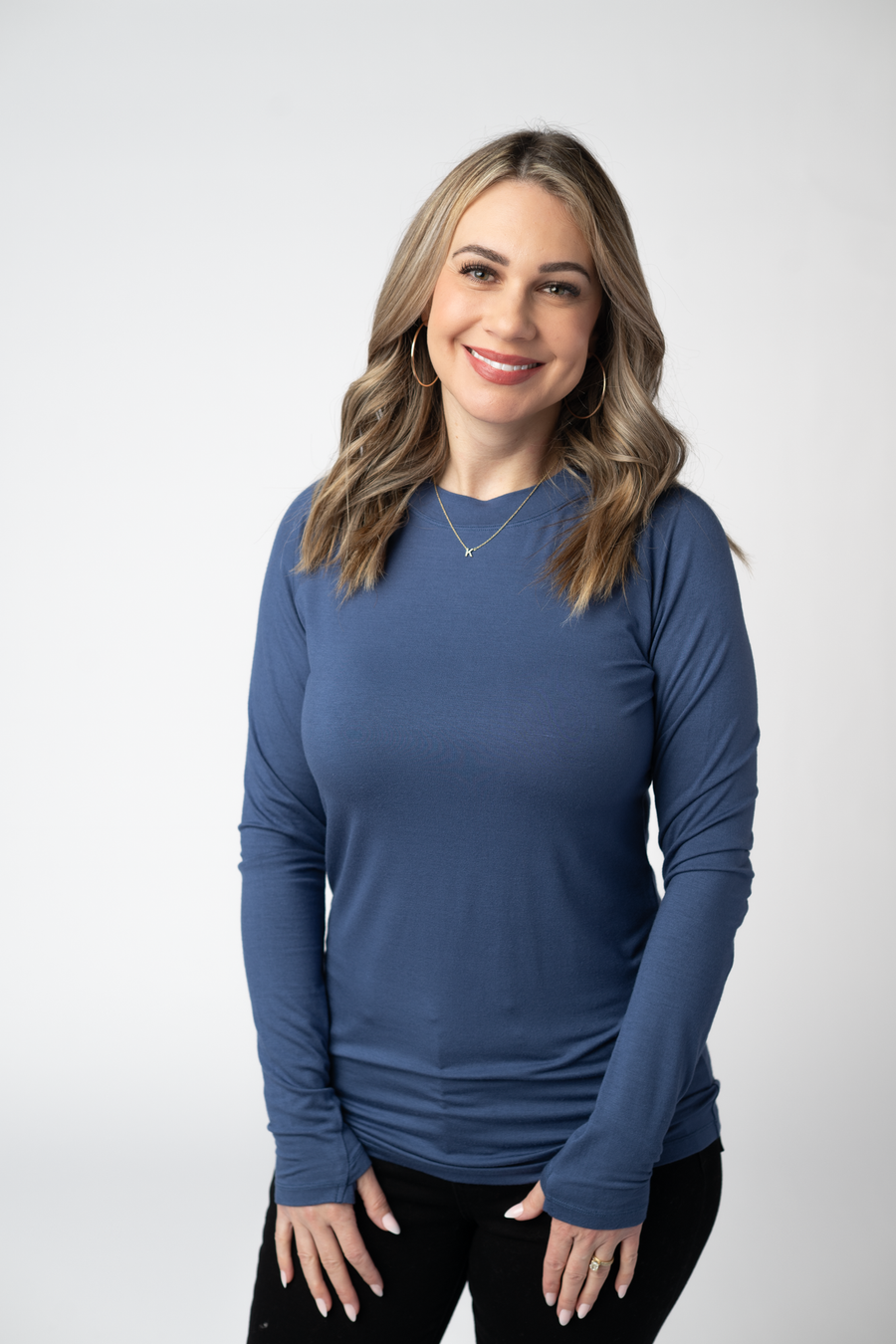 WAREHOUSE ONLY Blair Long Sleeve Top - Blue