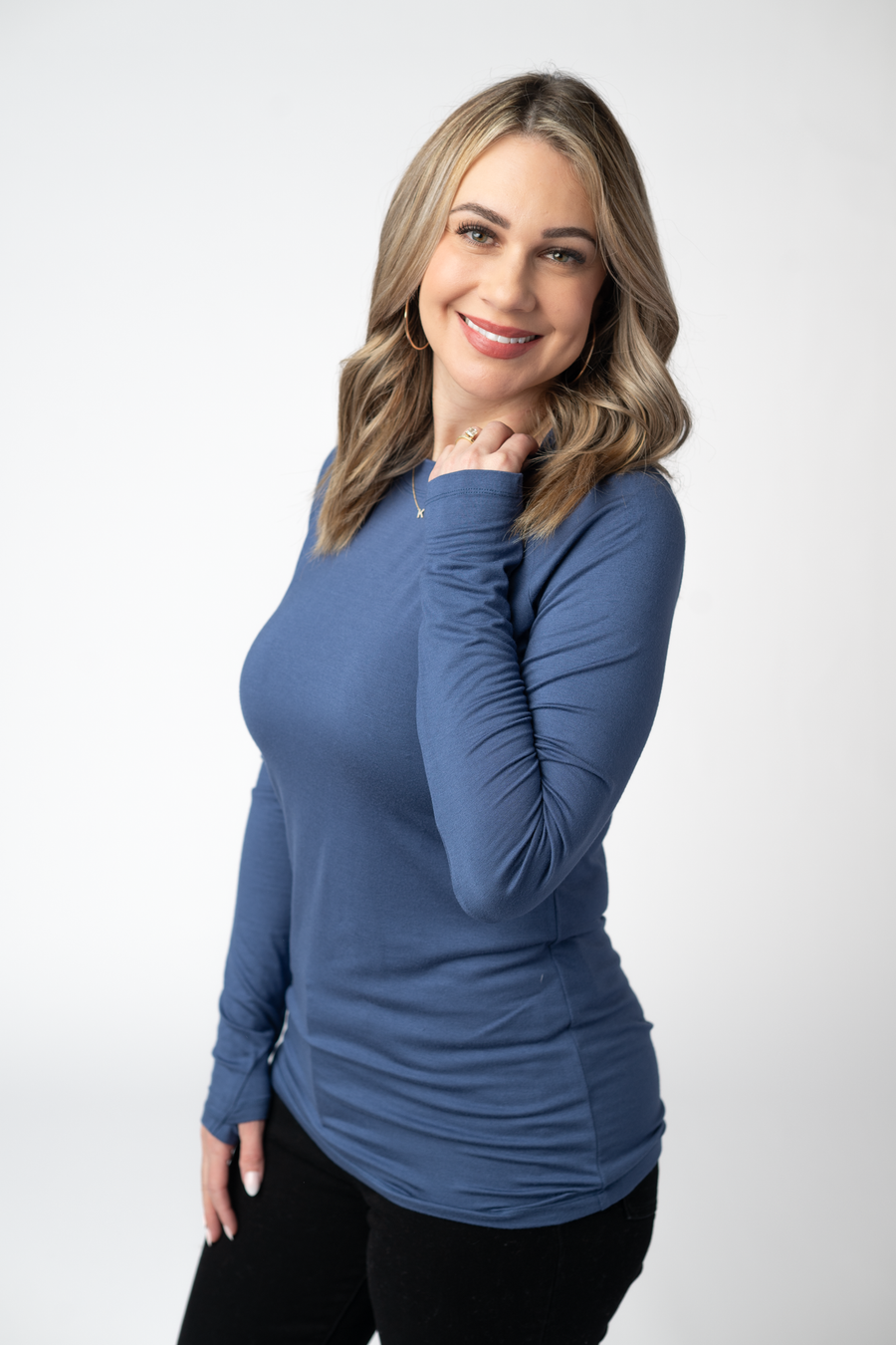 WAREHOUSE ONLY Blair Long Sleeve Top - Blue